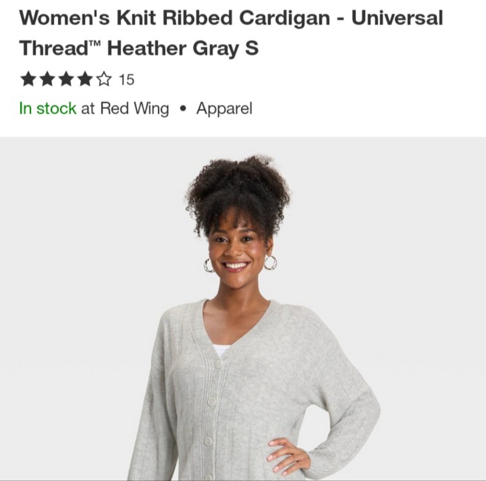 Universal Thread Women's Heather Gray Cardigan